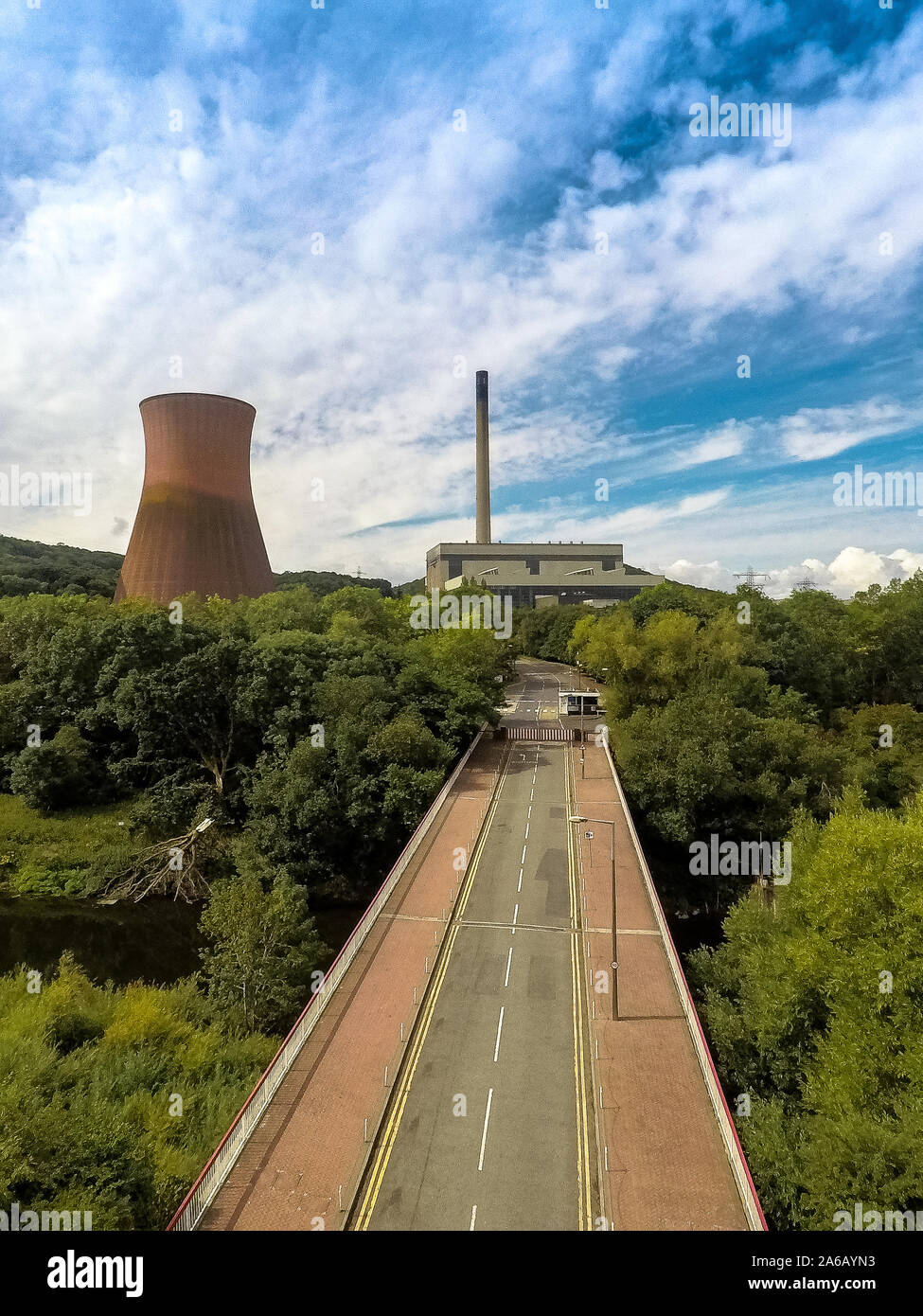 L'une des 2 centrales au charbon d'Ironbridge construit sur la rivière Severn par la célèbre Ironbridge dans le Shropshire, révolution de l'industrie Banque D'Images