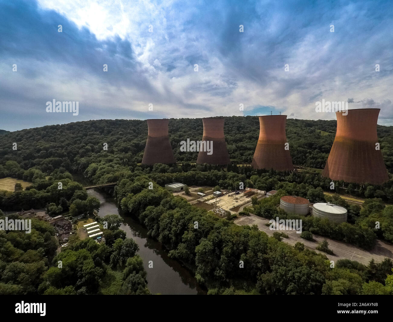L'une des 2 centrales au charbon d'Ironbridge construit sur la rivière Severn par la célèbre Ironbridge dans le Shropshire, révolution de l'industrie Banque D'Images