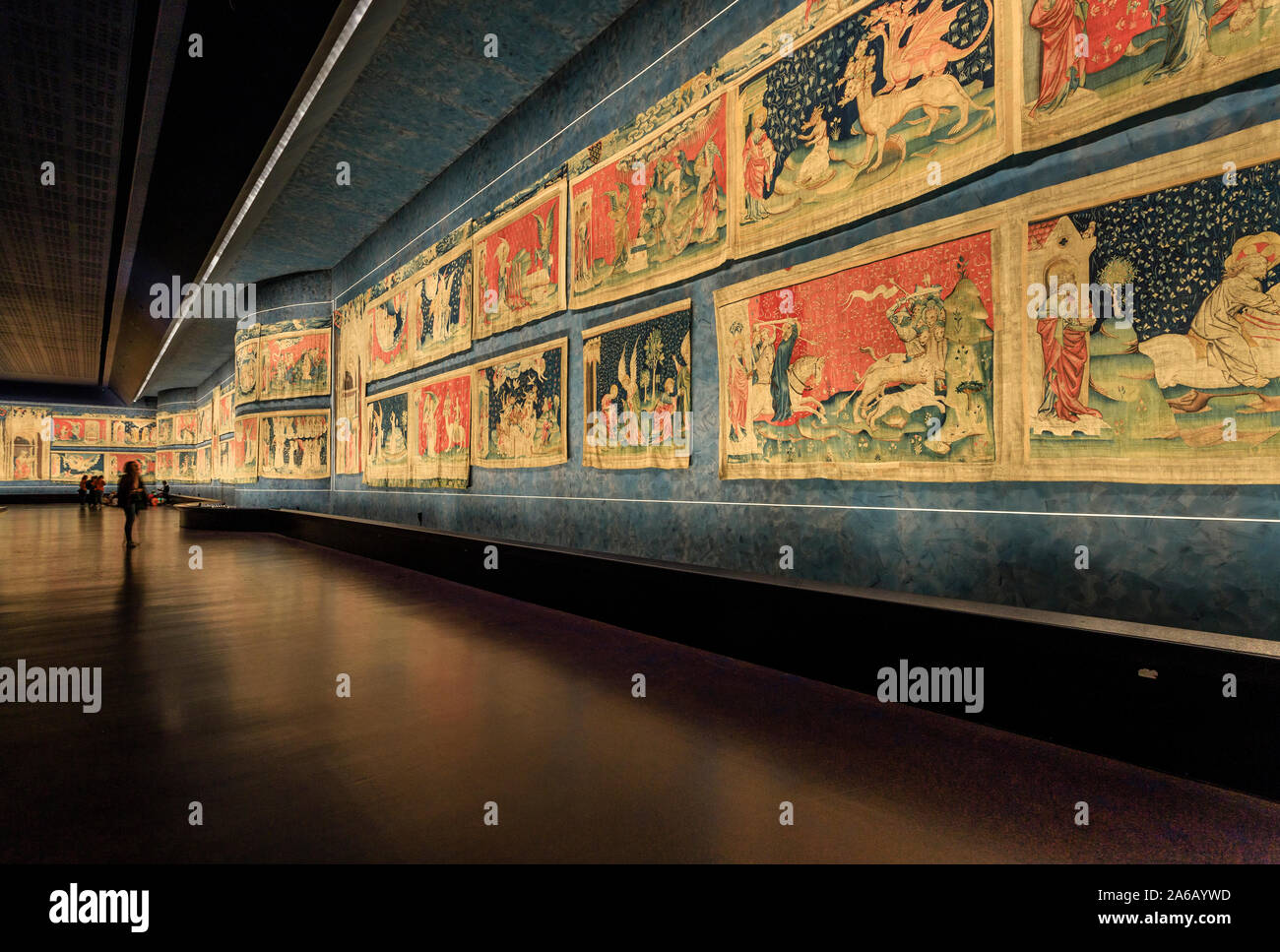 France, Maine et Loire, Angers, Château d'Angers, le Château Angers, galerie de l'Apocalypse, la tenture de l'Apocalypse commandée autour de 1375 par le du Banque D'Images