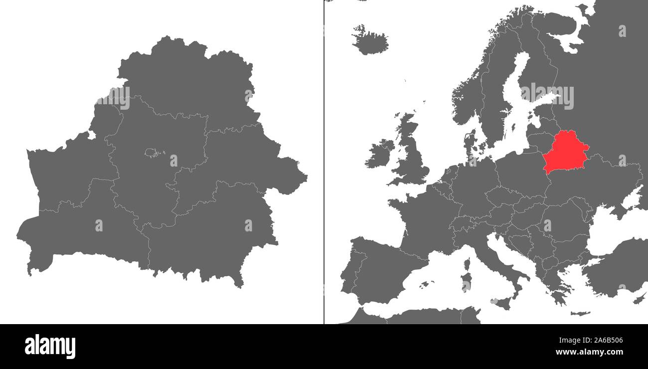 Site du Bélarus avec emplacement sur carte de l'Europe Illustration de Vecteur