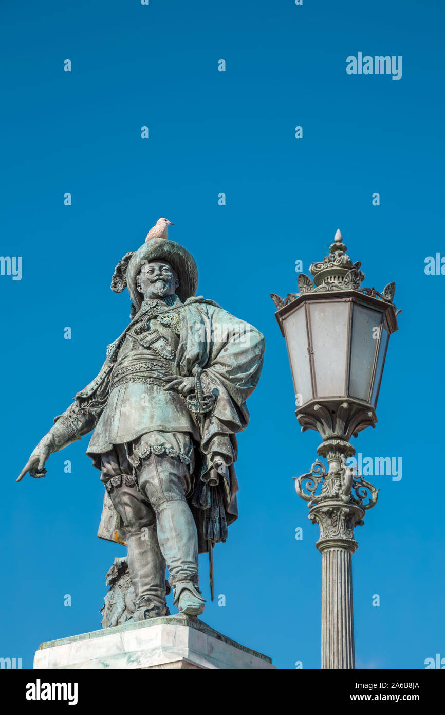 Gustav Adolf monument à Göteborg, Suède Banque D'Images