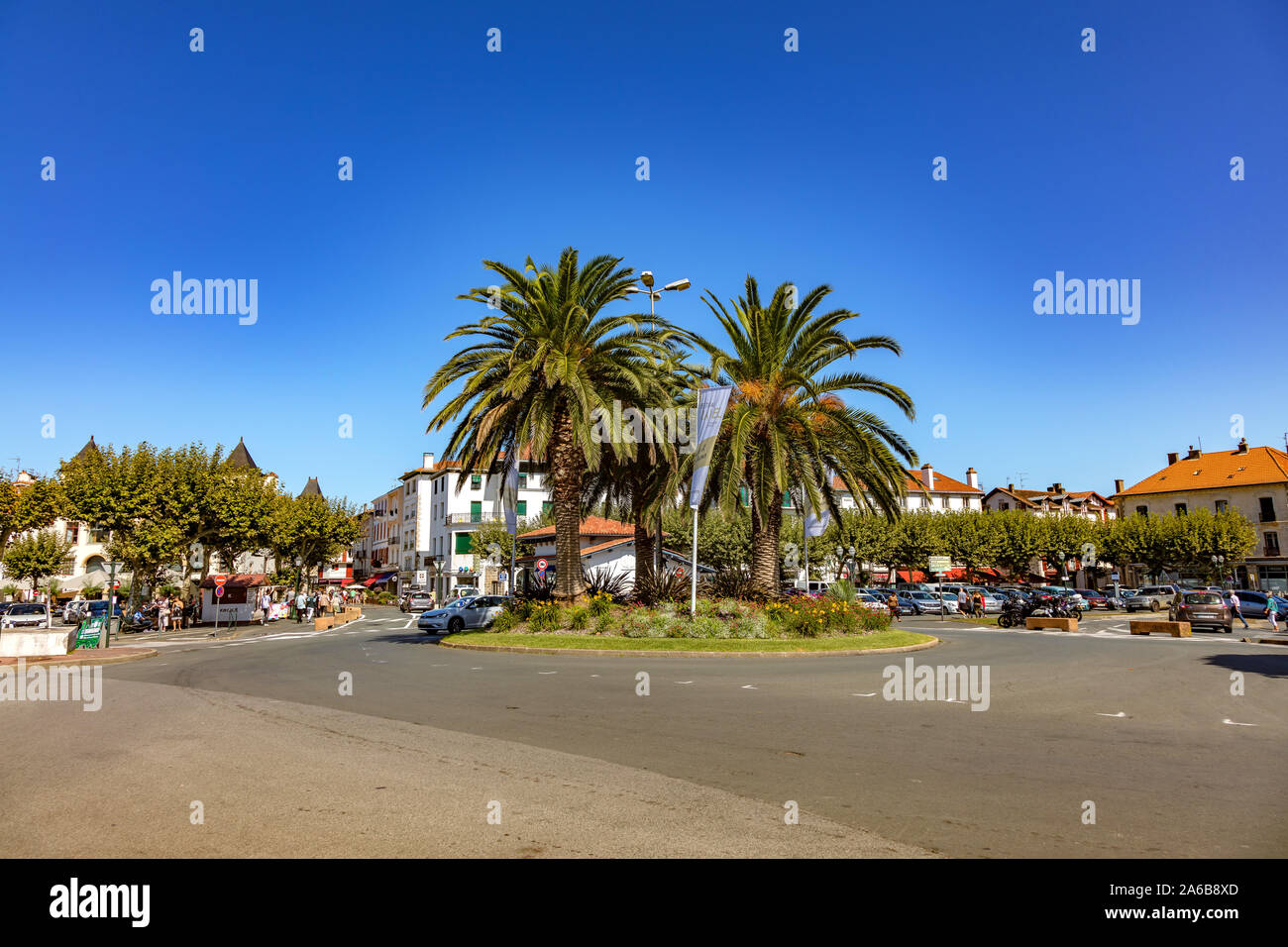 Saint Jean de Luz, France - 08 septembre 2019 - Place Louis XIV Banque D'Images