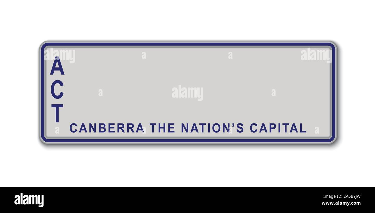 La plaque de numéro de voiture. Licence d'immatriculation des véhicules de l'état de l'Australie Illustration de Vecteur