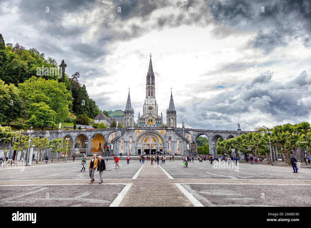 LOURDES - 15 juin 2019 : lieu de pèlerinage Lourdes, dans le sud de la France Banque D'Images