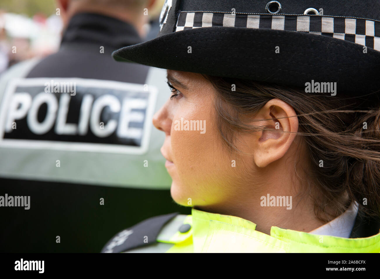 Londres, 10 octobre 2019, l'extinction et l'occupation de démonstration rébellion Trafalgar Square. Banque D'Images