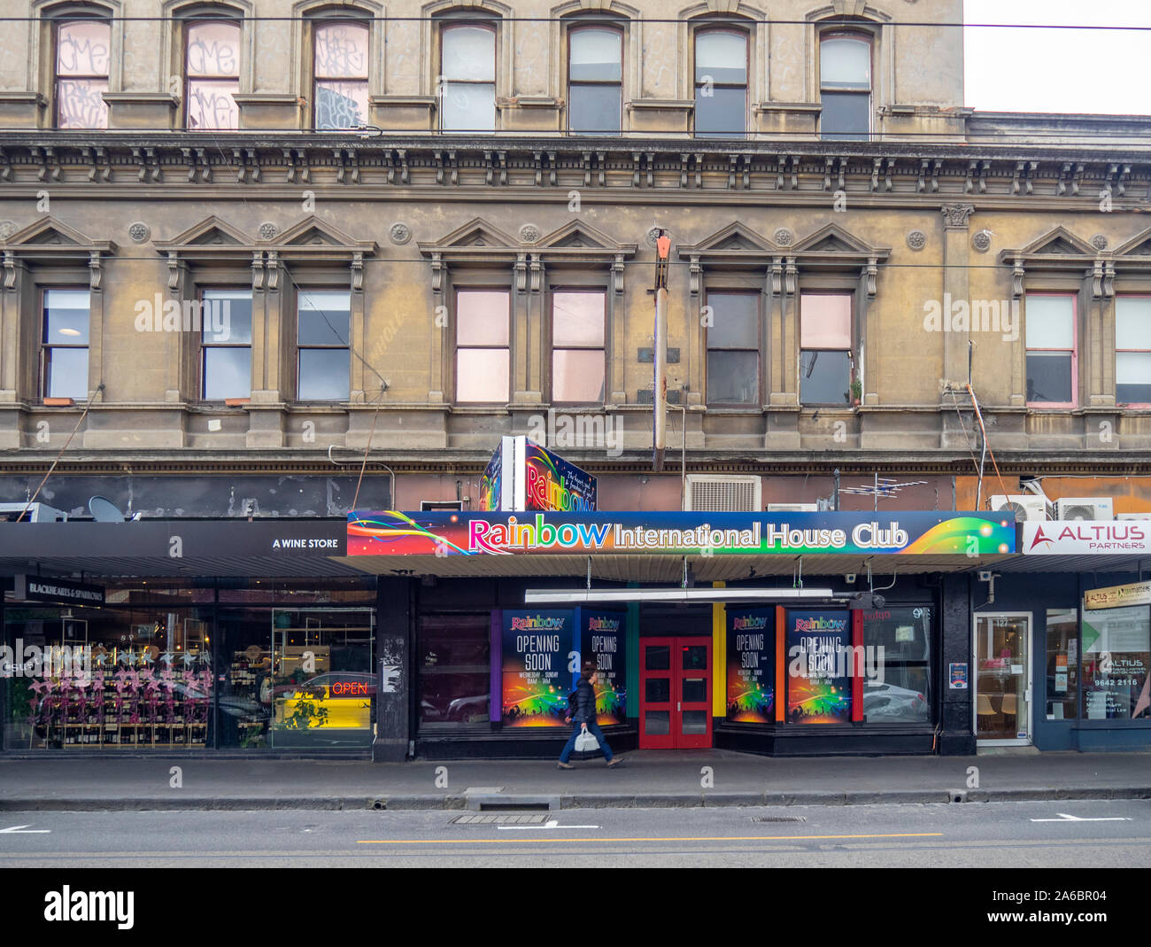 Rainbow International House Club discothèque et bar sur Smith St Collingwood Victoria Melbourne Australie. Banque D'Images