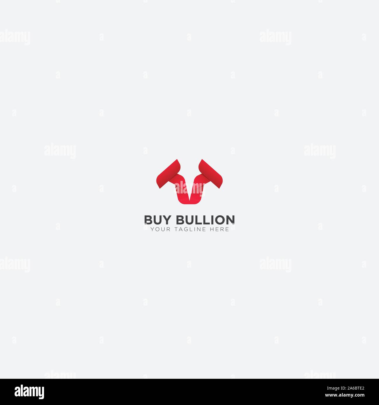 Acheter Bullion logo avec résumé marché haussier ou bull Illustration de Vecteur
