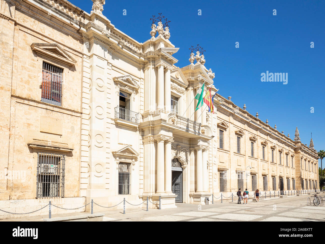 L'ancienne usine de tabac Royal Real Fábrica de Tabacos de Sevilla maintenant l'Université de Séville Universidad de Sevilla Séville Séville Espagne Europe Banque D'Images