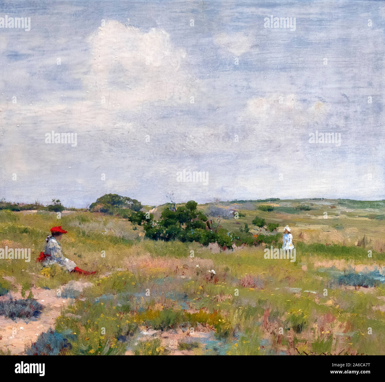 Shinnecock Hills par William Merritt Chase (1849-1916), huile sur toile, c.1895 Banque D'Images