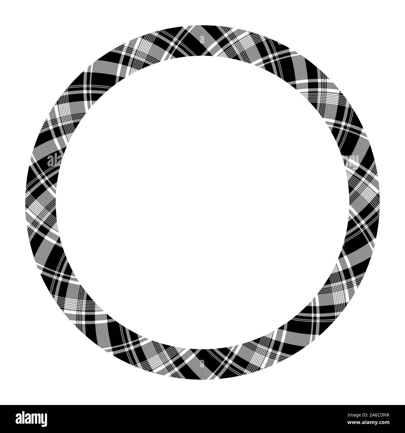 Circle Bordures et cadres vecteur. La frontière géométrique ronde motif vintage design. Tissu à carreaux tartan écossais de texture. Modèle de carte cadeau, c Illustration de Vecteur
