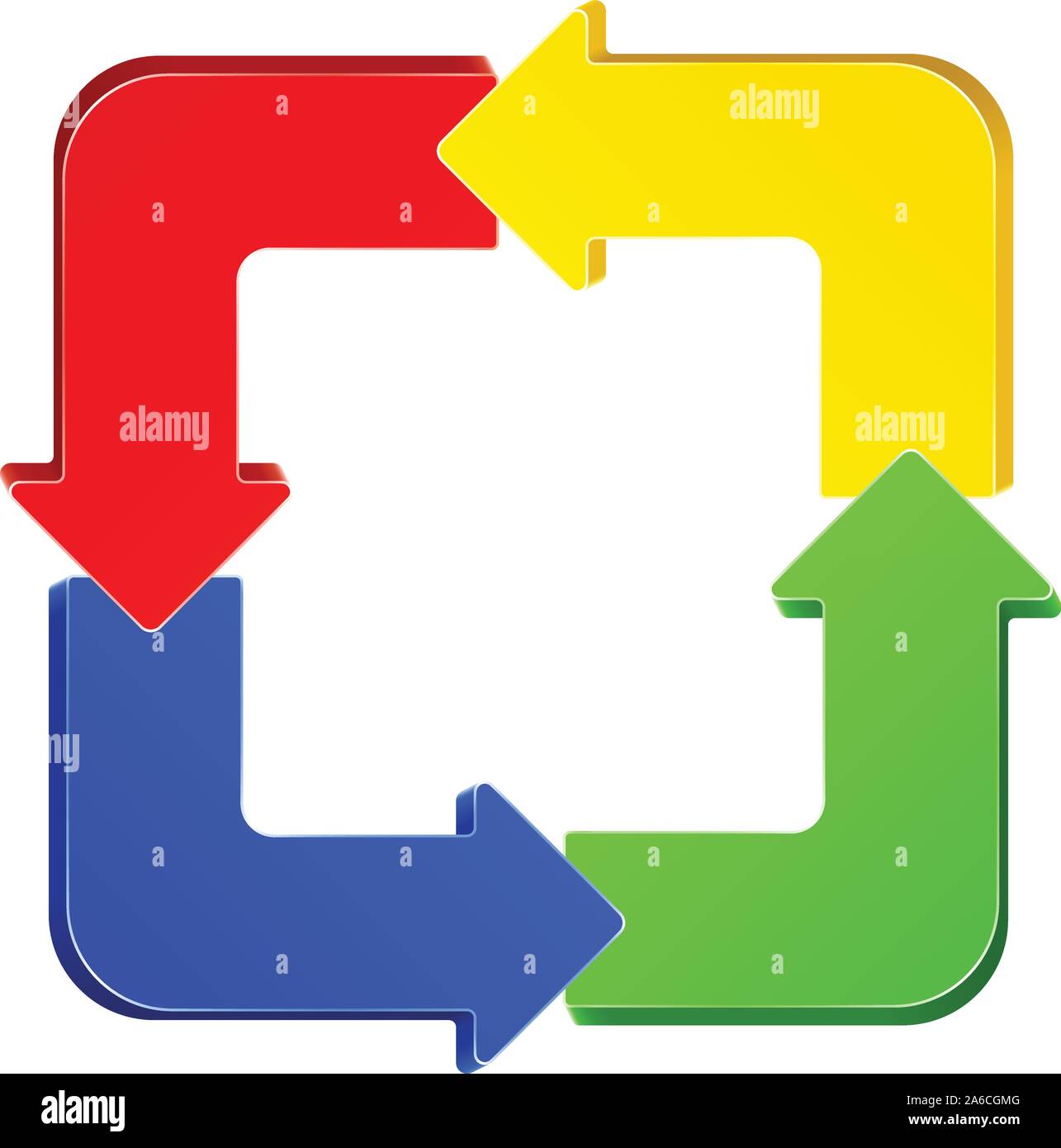 Simple jeu de flèches colorées Illustration de Vecteur