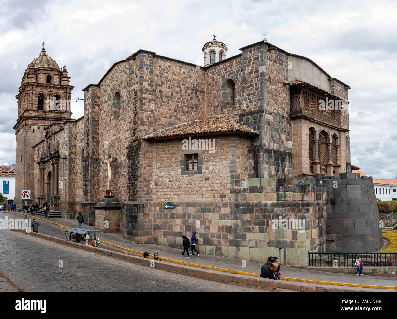 Le Temple de Coricancha, dans le centre de Cusco Pérou Banque D'Images