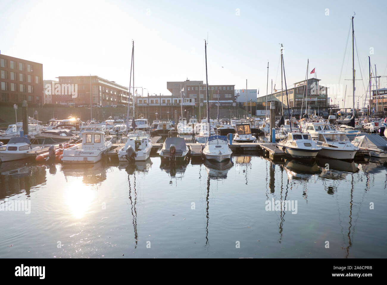 Le port de Scheveningen, à La Haye, Pays-Bas Banque D'Images