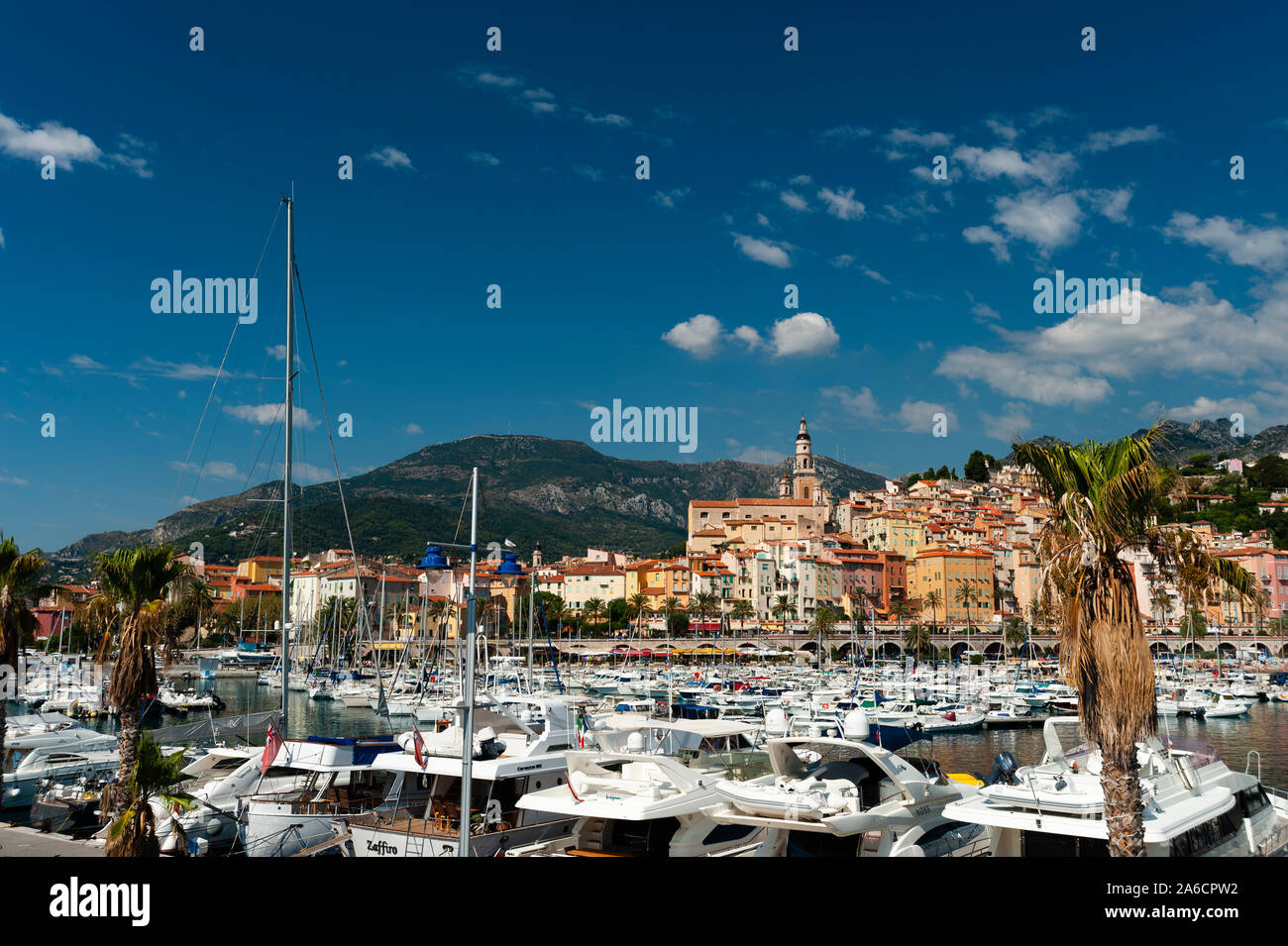 Menton, French Riviera, Cote d'Azur, France. Banque D'Images