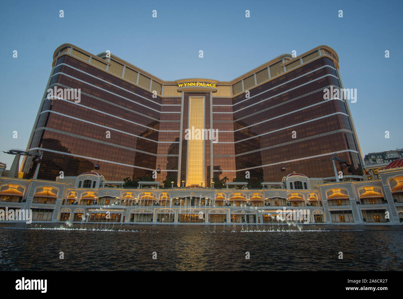 Visiter le Wynn Palace hotel à Macao dans l'île de Taipa côté pendant la water show , cet endroit est tout simplement incroyable avec son design de luxe et le câble c Banque D'Images