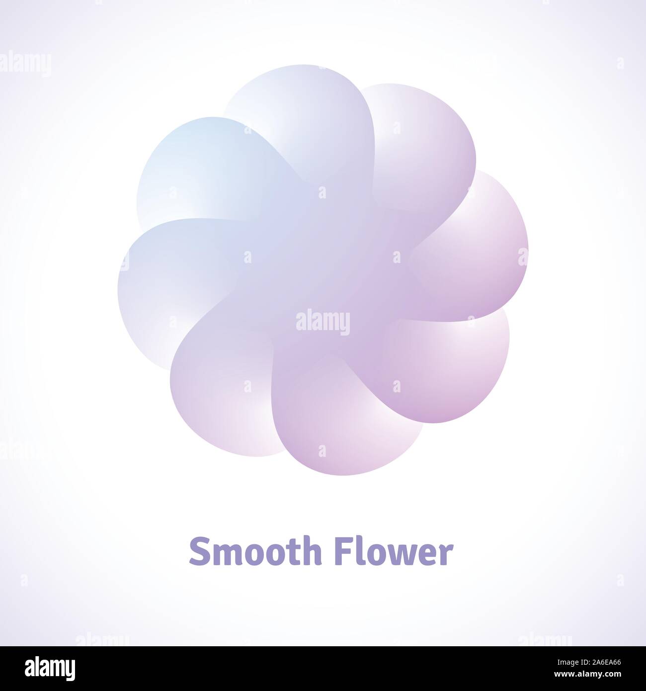 Logo de couleur lisse fleur avec pétales transparents pour les soins du corps beauté Illustration de Vecteur