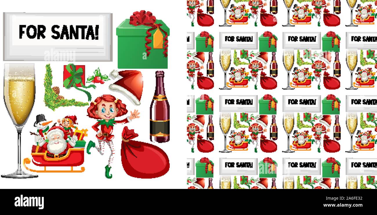 Seamless background design avec thème de noël illustration Illustration de Vecteur