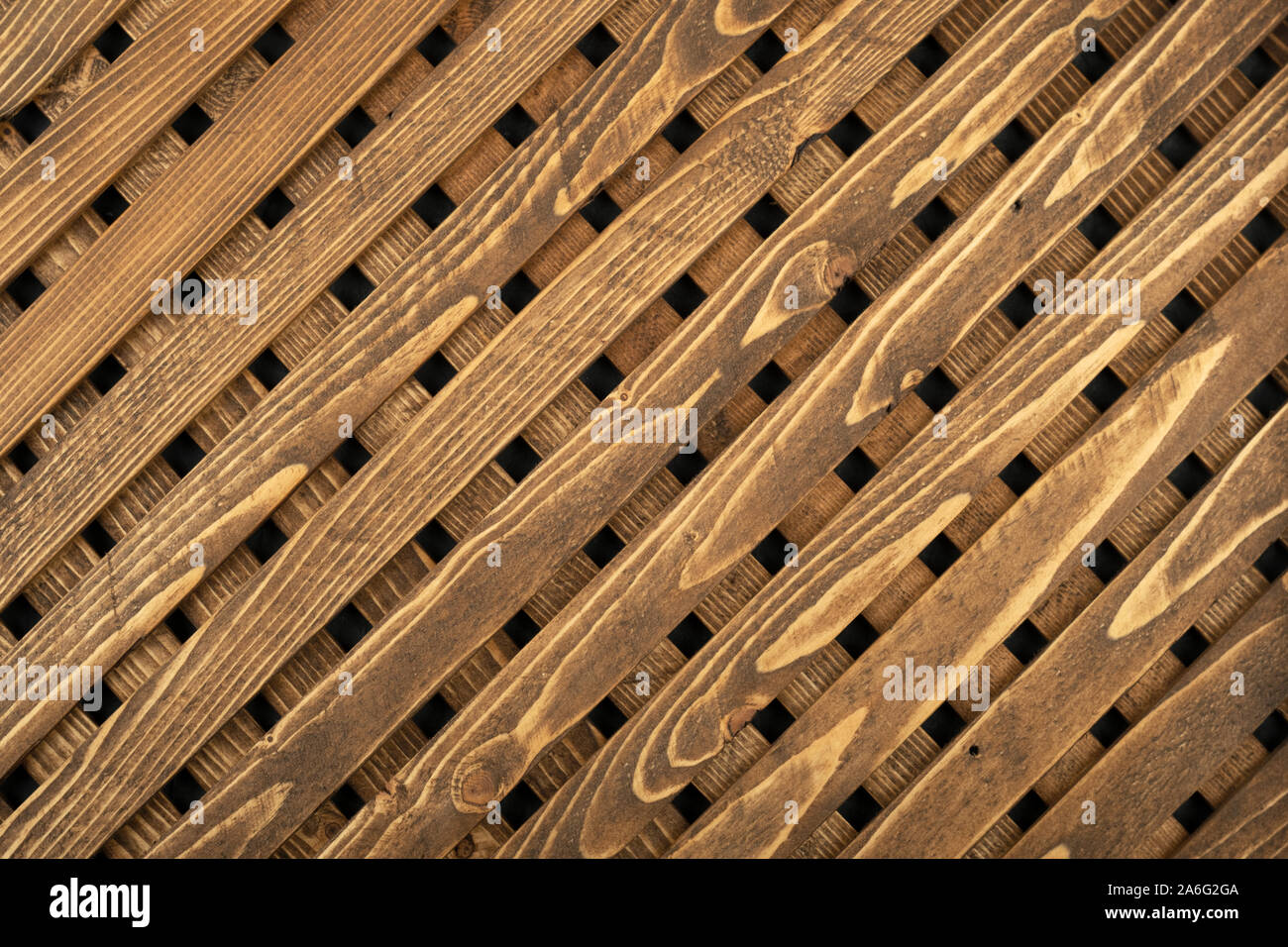 La texture des treillis de bois. Treillis diagonal en bois naturel.  Close-up. Vue d'en haut Photo Stock - Alamy