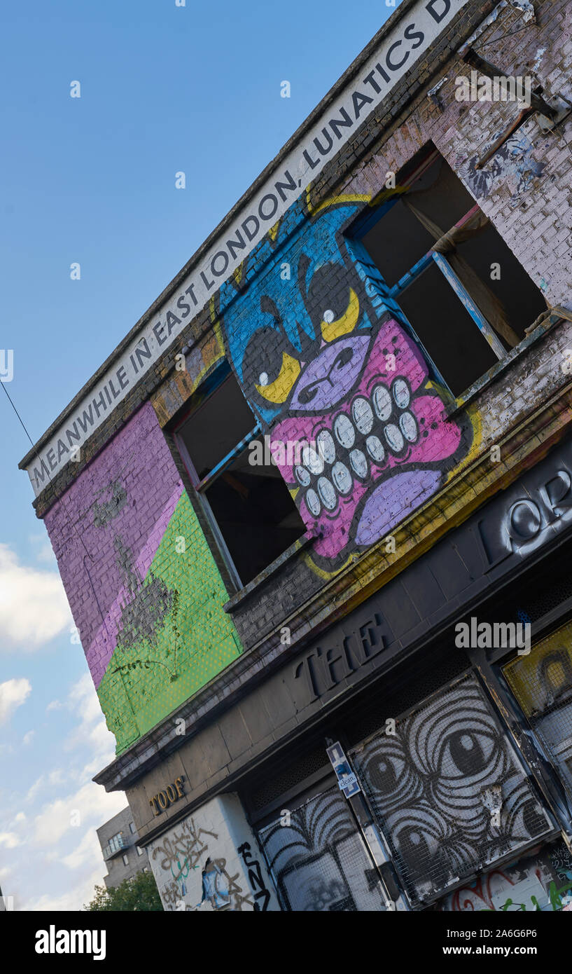 D'Hackney Wick grafitti pub Banque D'Images