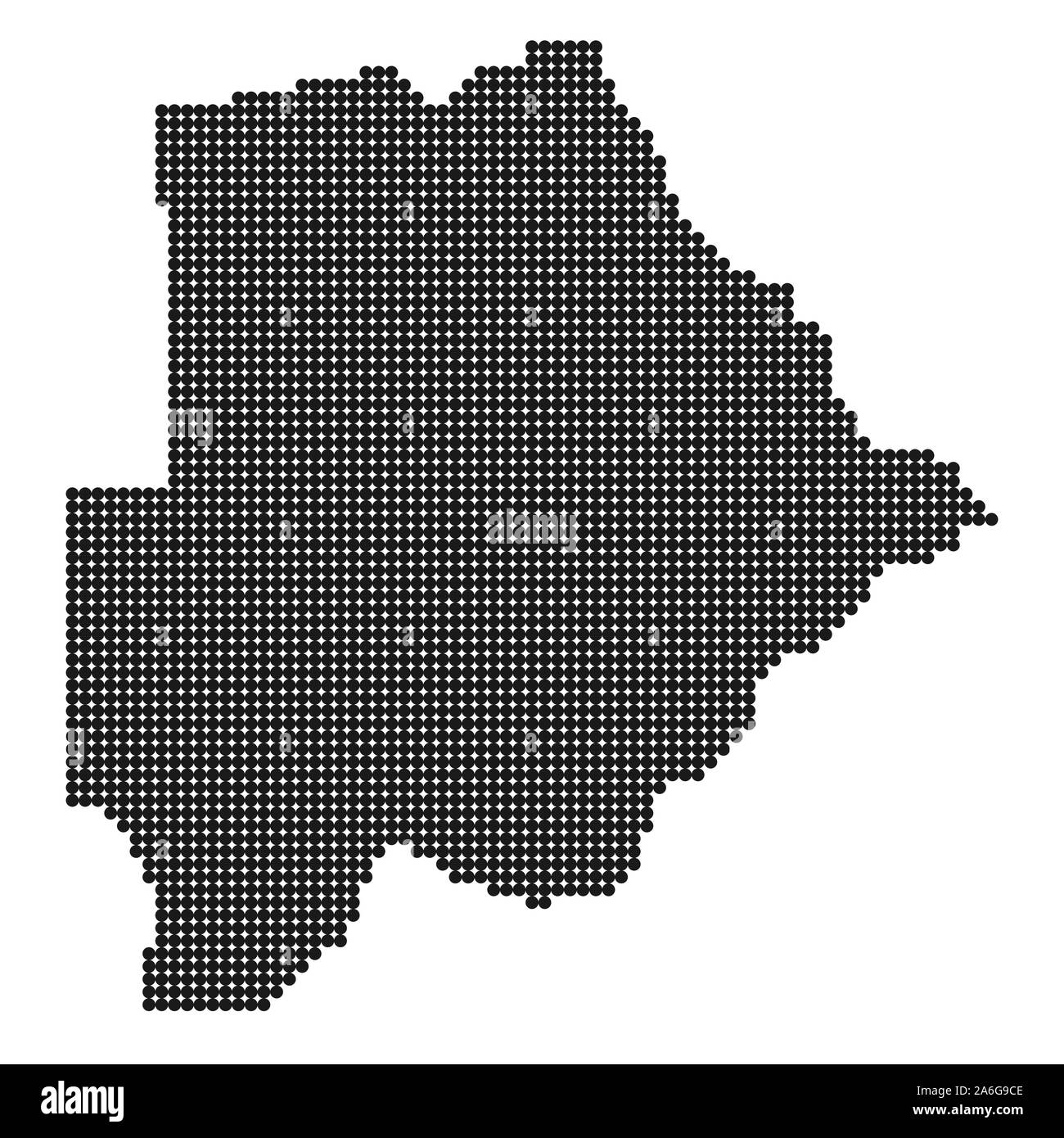 Carte demi-teinte du Botswana Vector illustration EPS 10. Illustration de Vecteur