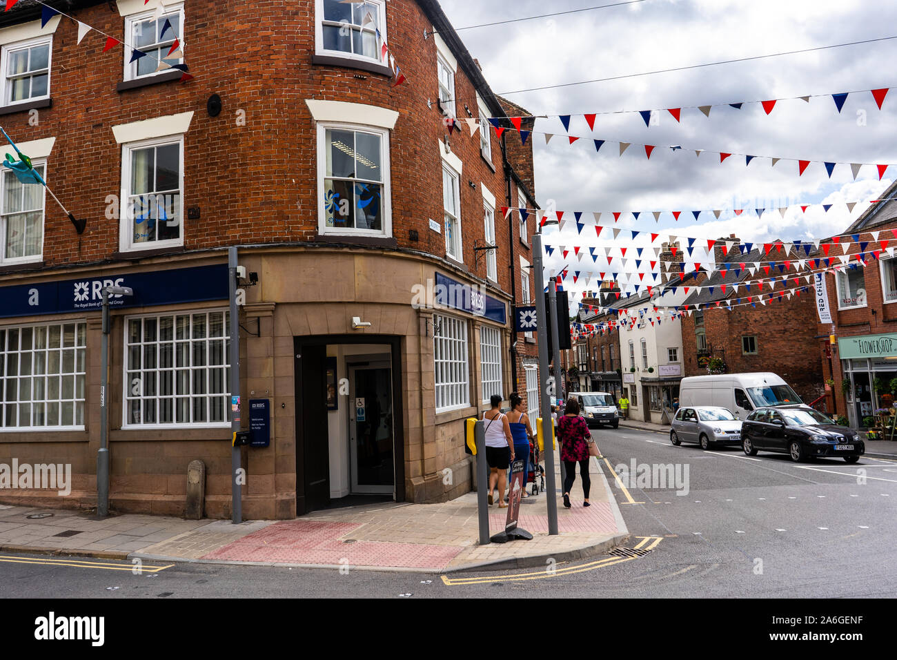RBS global bank dans la rue d'Ashbourne, Derbyshire, banque, services bancaires Banque D'Images