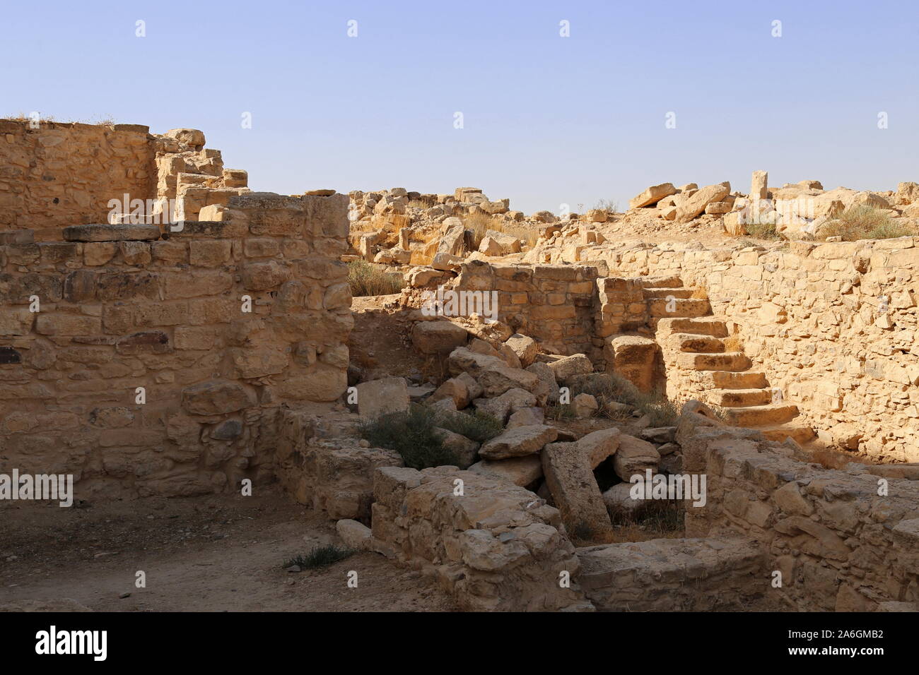 Église de l'Aidicula, Umm Ar Rases, période romaine site du patrimoine mondial de l'UNESCO, gouvernorat d'Amman, Jordanie, Moyen-Orient Banque D'Images