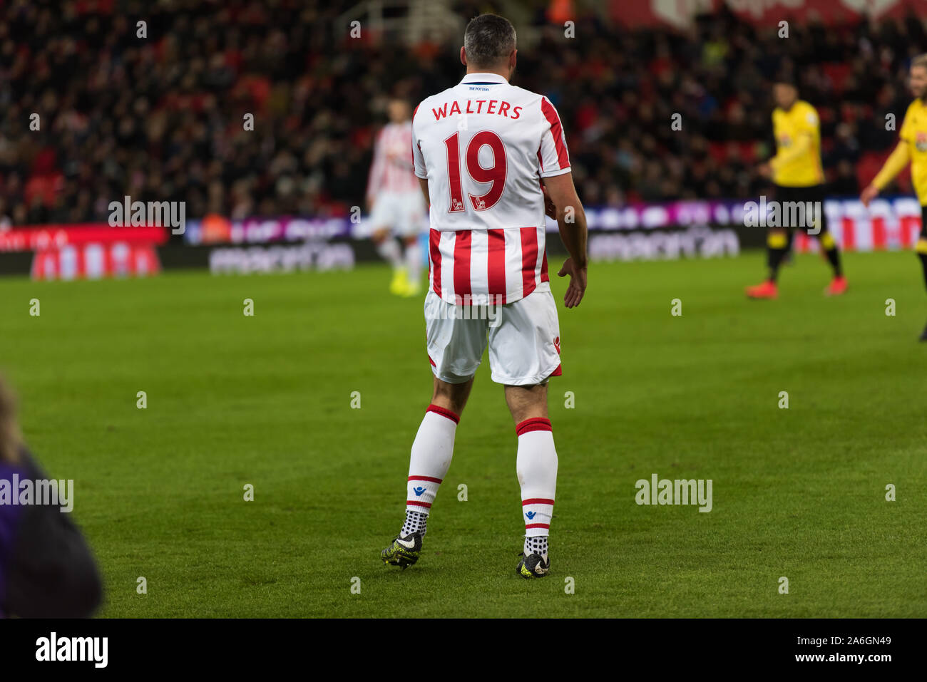 Jonathon Walters joue pour Stoke City contre Watford Football Club au stade de BET365 dans un premier match de championnat Banque D'Images