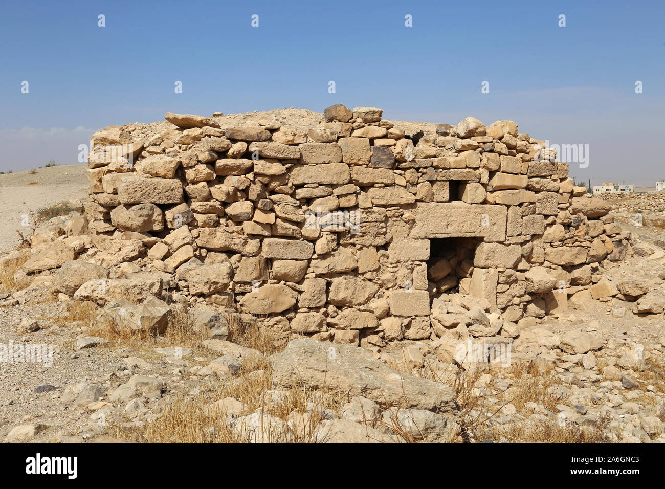 Zone résidentielle, Umm Ar Rases, période romaine site classé au patrimoine mondial de l'UNESCO, gouvernorat d'Amman, Jordanie, Moyen-Orient Banque D'Images