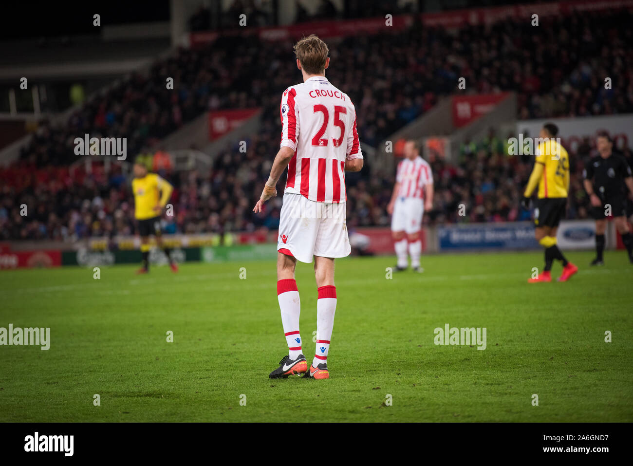 Peter Crouch jouant pour Stoke City contre Watford dans la Barclays Premier League Banque D'Images