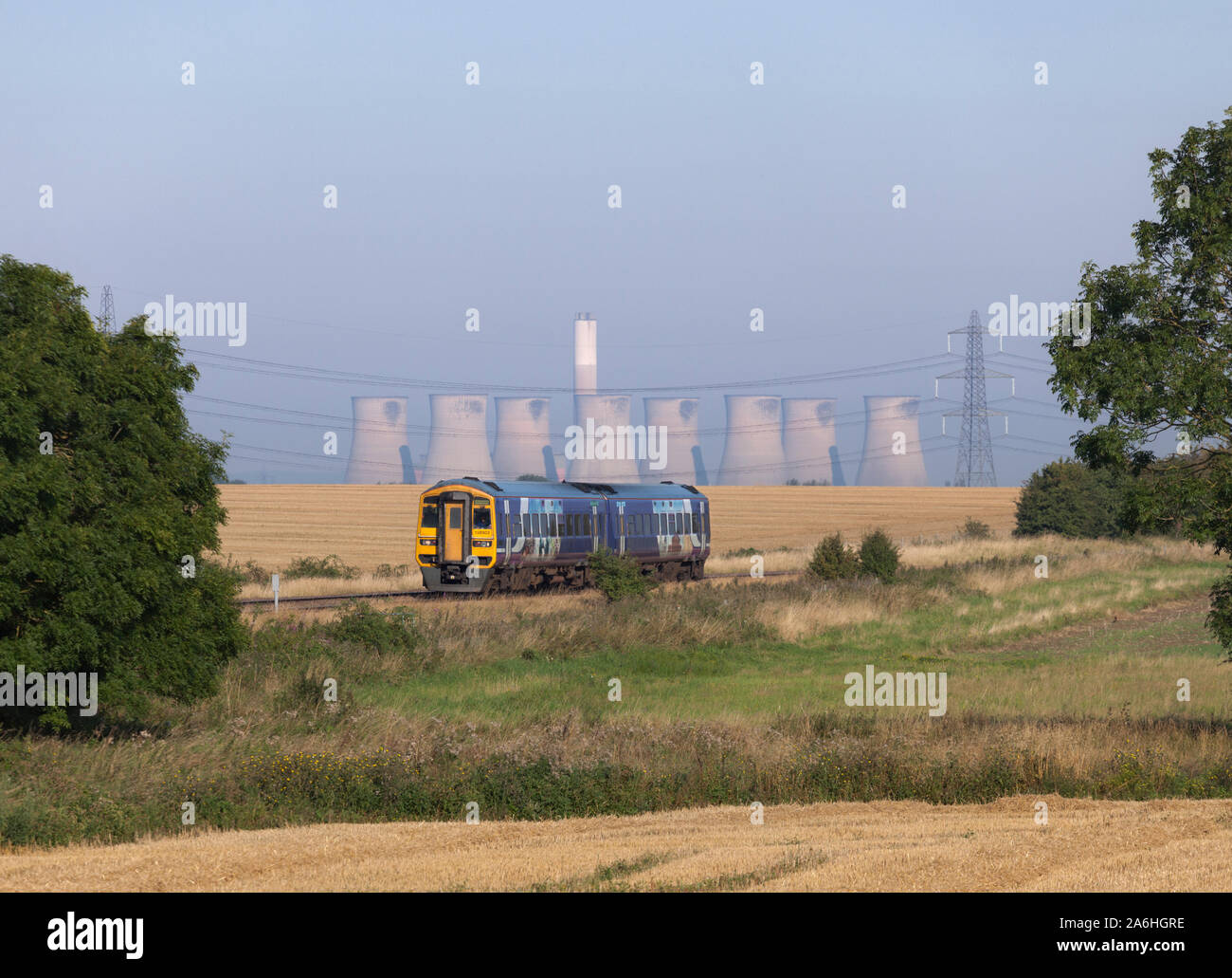 Northern rail Arriva Trains sprinter 158 classe passant Saxilby, Lincs Banque D'Images