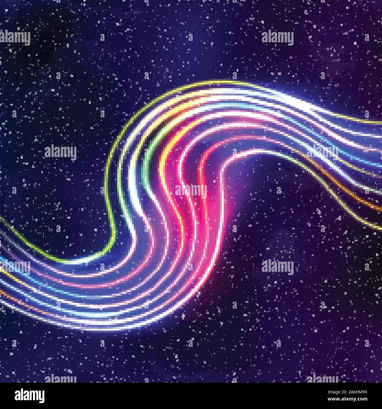 Neon lignes Nouvelle vague rétro arrière-plan avec 80s style vhs Illustration de Vecteur