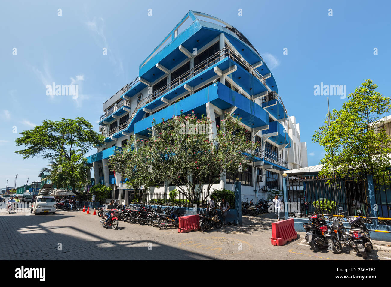 Male, Maldives - 17 novembre 2017 : le bâtiment à Malé, capitale des Maldives. La République des Maldives est un petit pays d'Asie du Sud, situé à Banque D'Images