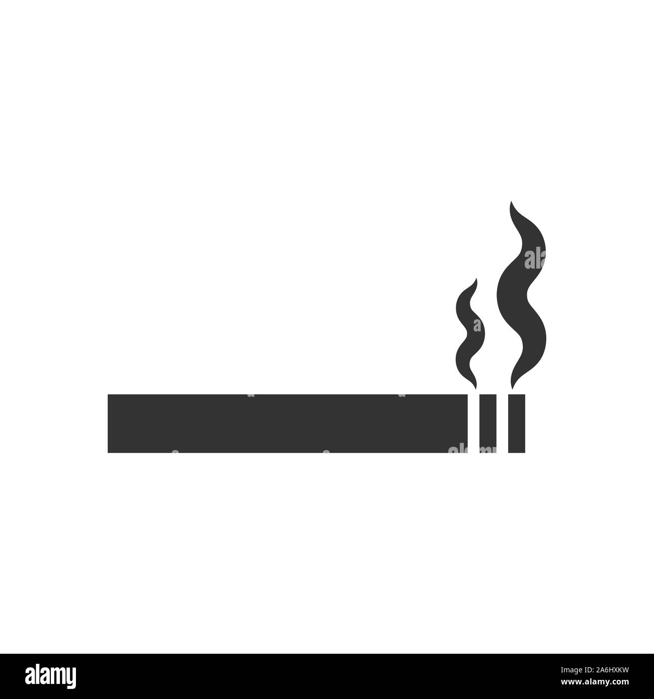 L'icône de cigarettes en télévision style. Illustration vecteur de fumée blanche sur fond isolé. Concept d'entreprise de la nicotine. Illustration de Vecteur