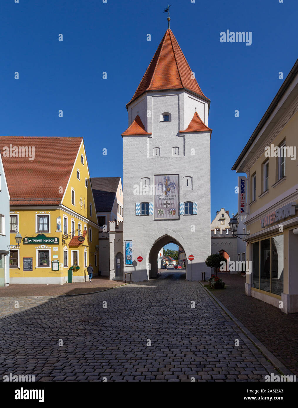 Aichach, petite ville de l'Allemagne Banque D'Images