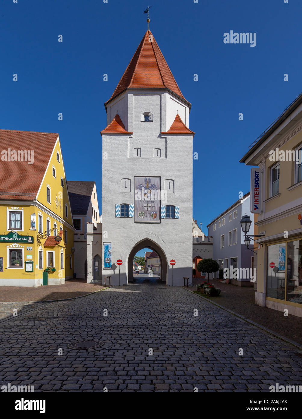 Aichach, petite ville de l'Allemagne Banque D'Images