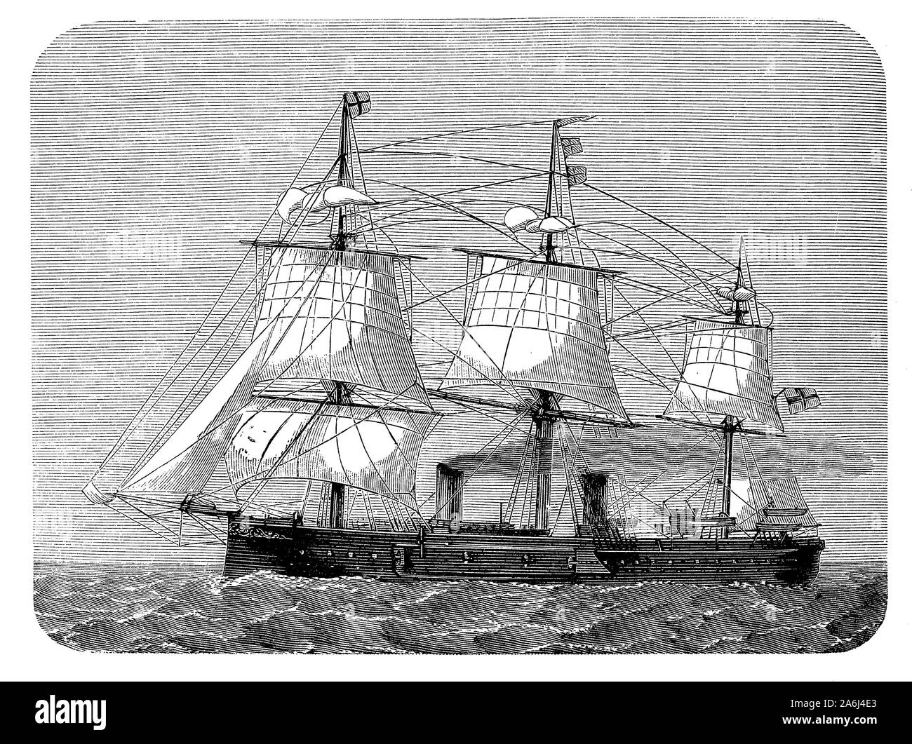 Navire de guerre prussien Banque d'images détourées Alamy