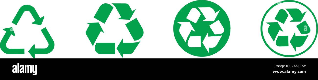 Symbole de recyclage vert pour bannière, design général imprimer et sites web. Illustration vecteur. Illustration de Vecteur