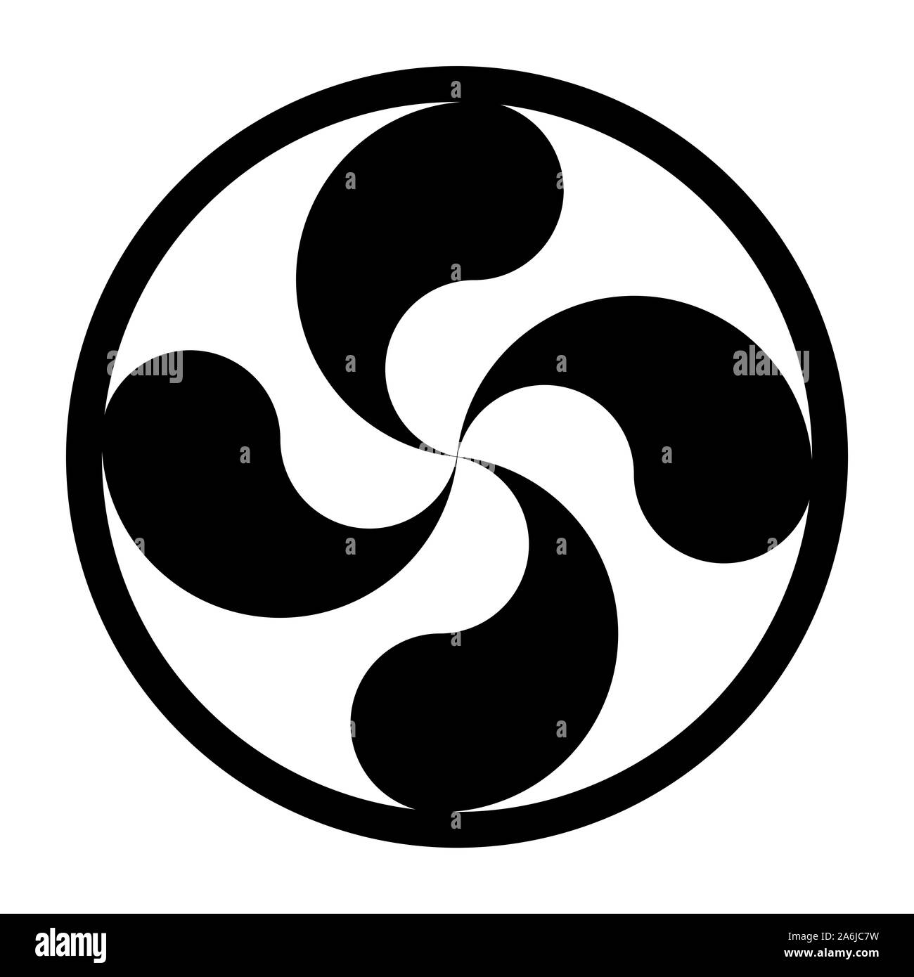 Lauburu ou croix Basque Banque D'Images