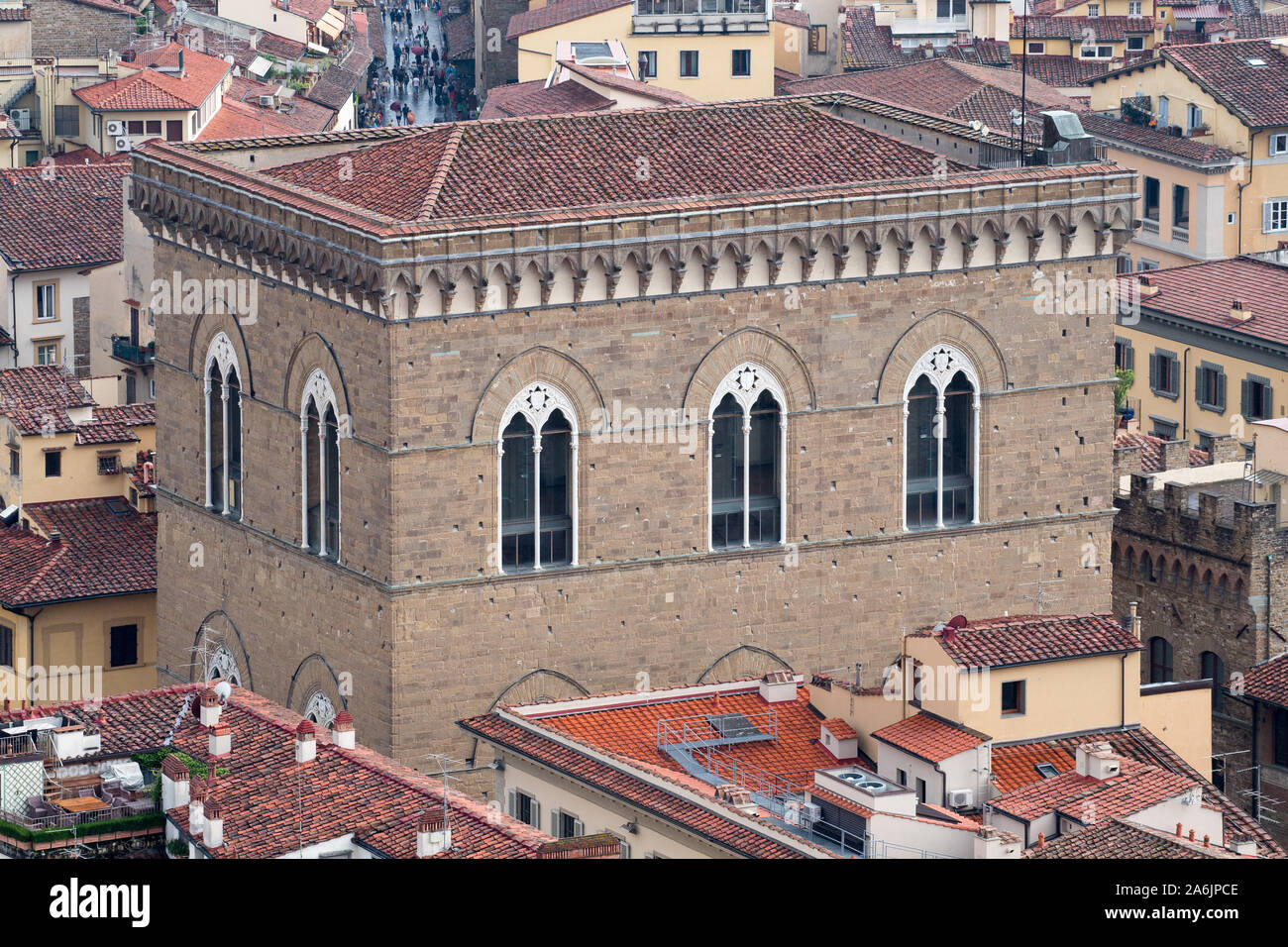 Église gothique e Museo di Palazzo Vecchio (église et musée de Orsanmichele) dans le centre historique de Florence dans la liste du patrimoine mondial par l'UNESCO à Florence, Banque D'Images