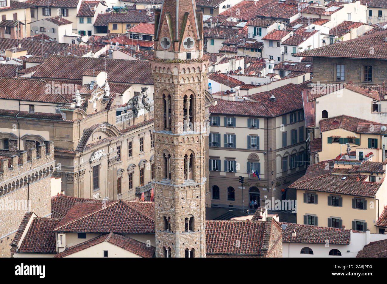 Badia Fiorentina dans le centre historique de Florence dans la liste du patrimoine mondial par l'UNESCO à Florence, Toscane, Italie. 23 août 2019© Wojciech Strozyk / Alam Banque D'Images