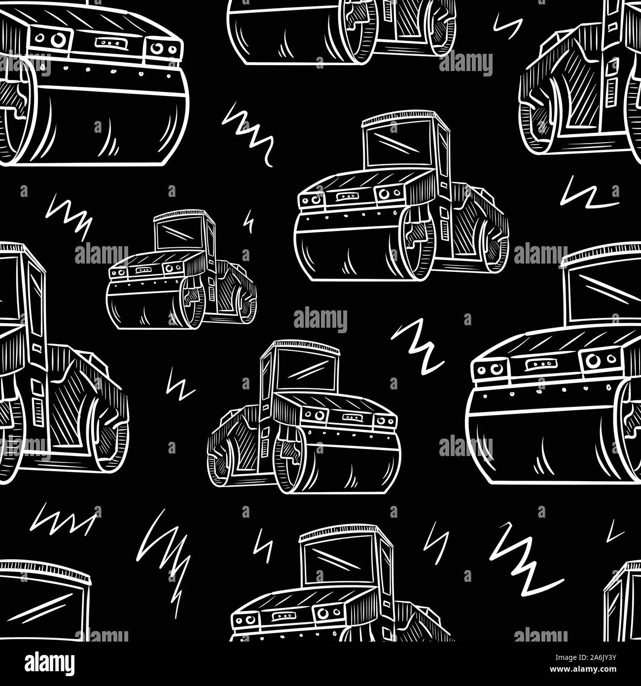 Seamless texture noir et blanc avec des machines techniques service Illustration de Vecteur