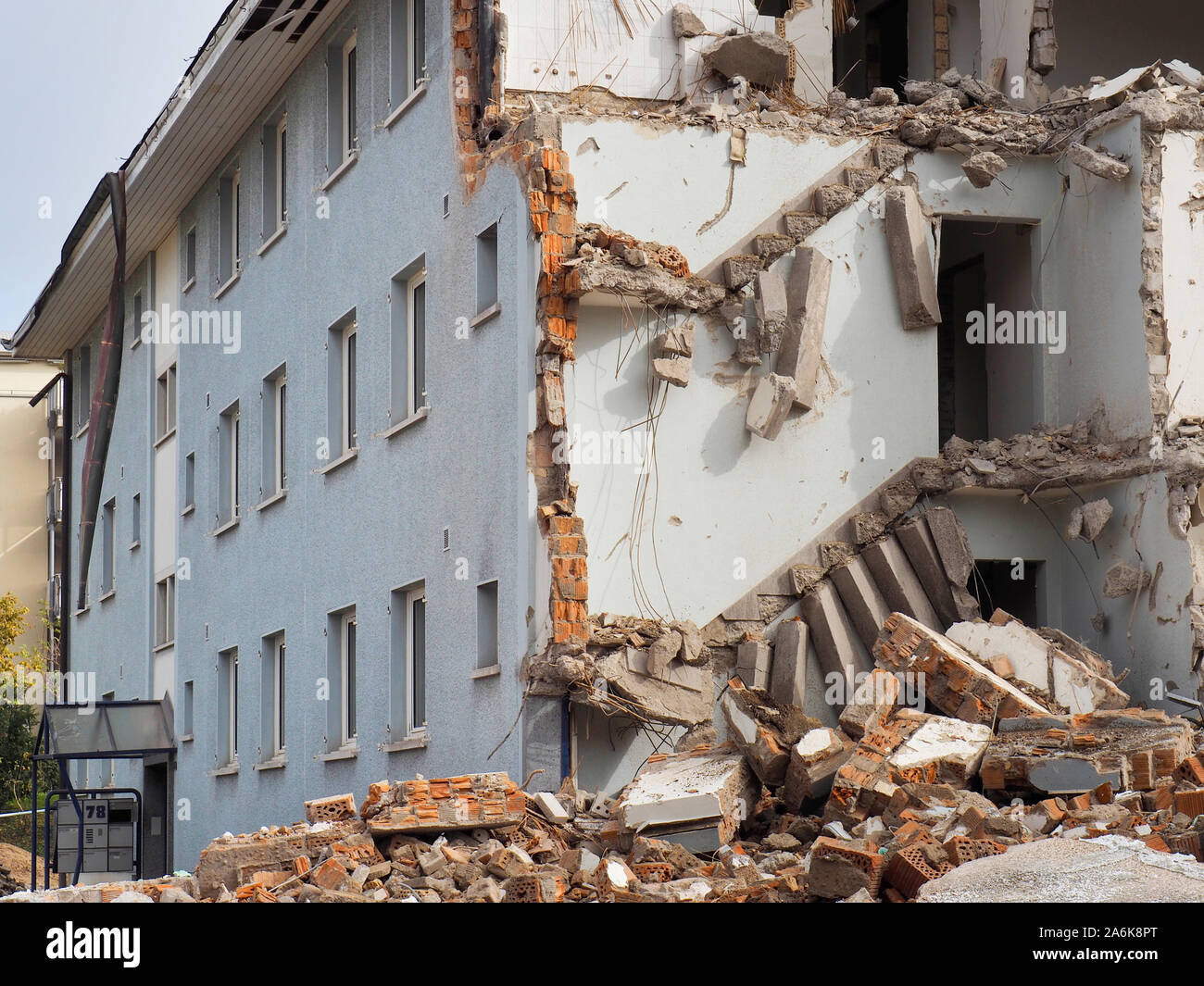 Abbruch eines Wohnsiedlung à Regensdorf ZH Banque D'Images