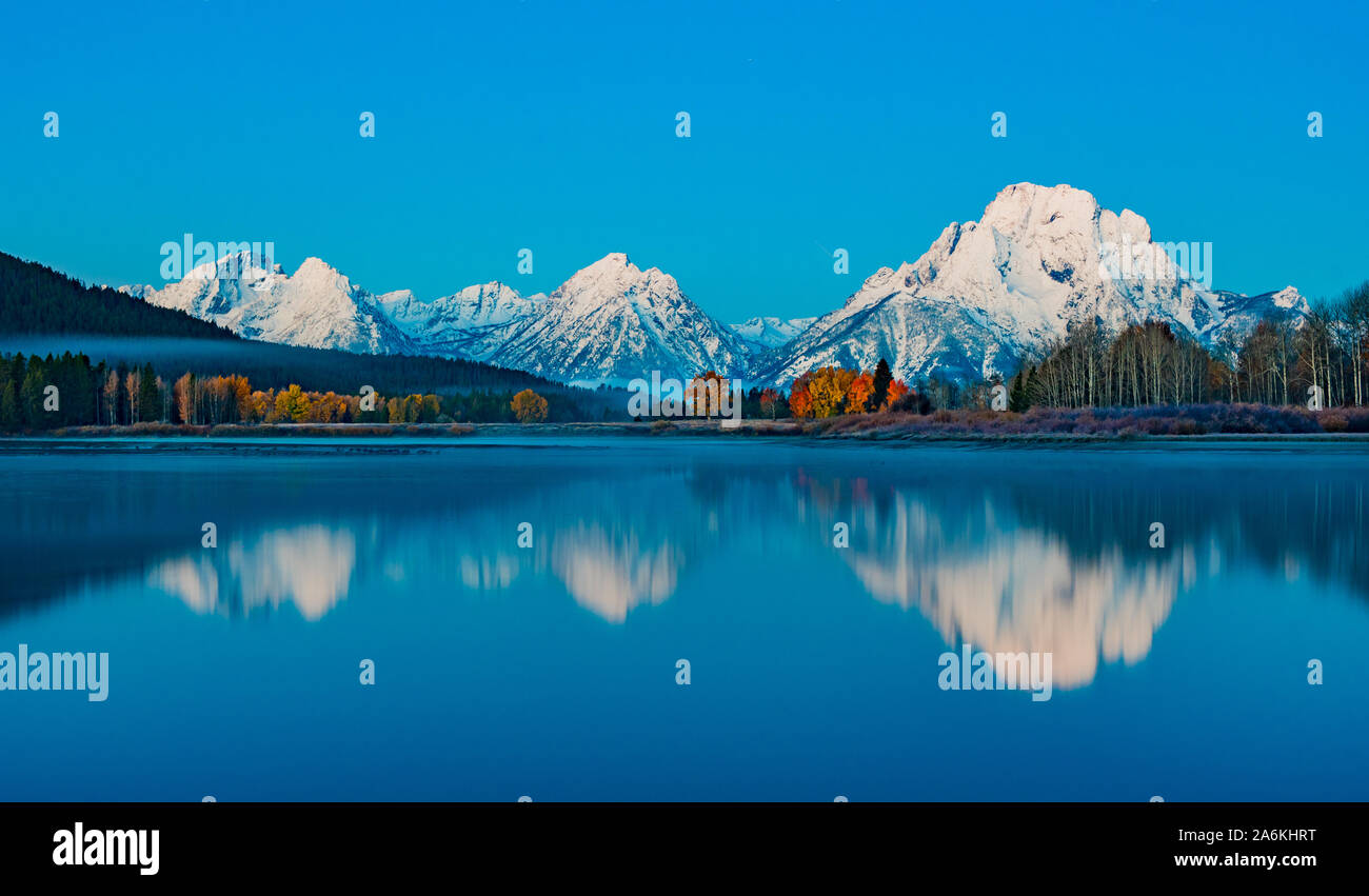 Des admirables Oxbow Bend près de Jackson, Wyoming Banque D'Images