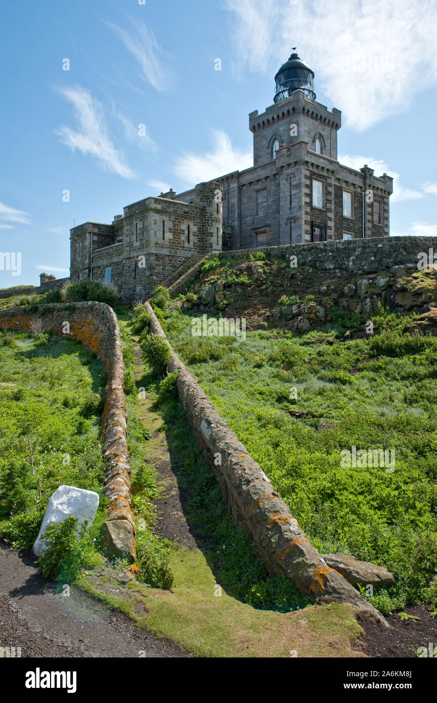 Robert Stevensons phare. Île de mai, l'Ecosse Banque D'Images