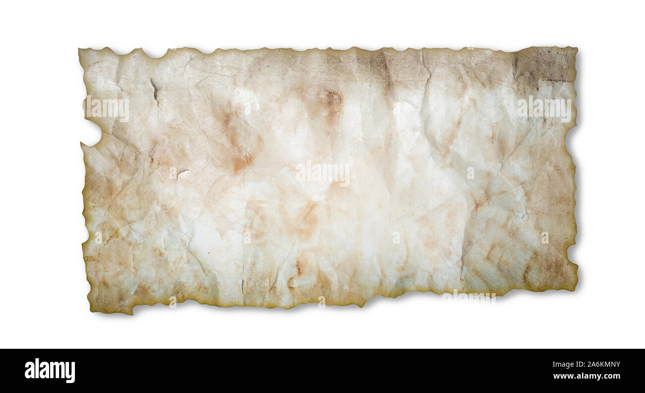 Old grunge modèle papier pour l'annonce sur blanc Banque D'Images