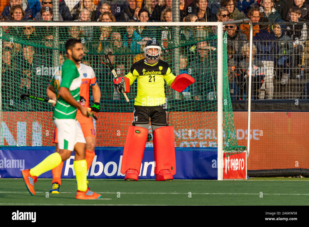 Amstelveen, Pays-Bas. 27 Oct, 2019. AMSTELVEEN, 27-10-2019, 2019 qualificatifs Olympiques Hockey FIH (hommes). Lieu : Wagener Stadion. pendant le jeu Les Pays-Bas contre le Pakistan. Credit : Pro Shots/Alamy Live News Banque D'Images