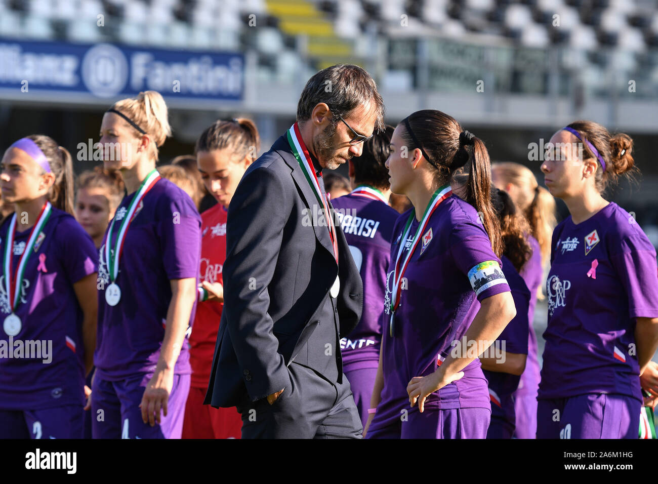 Cesena, Italie, 27 octobre 2019, l'illusion de la fiorentina lors de Juventus vs Fiorentina - Femmes Femmes Football Supercoupe italienne - Crédit : LPS/Lisa Guglielmi/Alamy Live News Banque D'Images