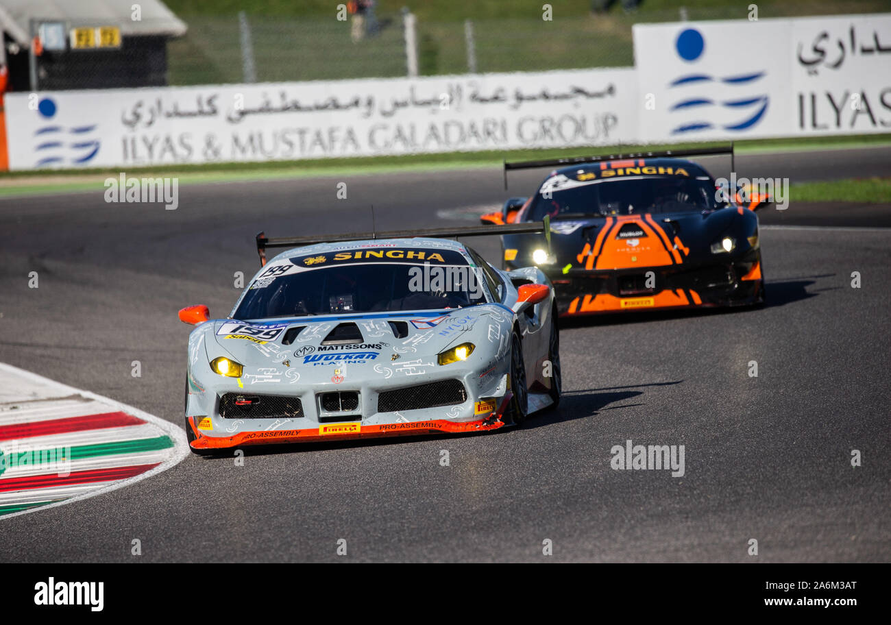 Mugello, Italie, 27 octobre 2019, coppa shell suis au cours de Ferrari Challenge Finale Mondiale - Mugello 2019 - Ferrari Challenge Cup - Crédit : LPS/Stefano Trombetta/Alamy Live News Banque D'Images