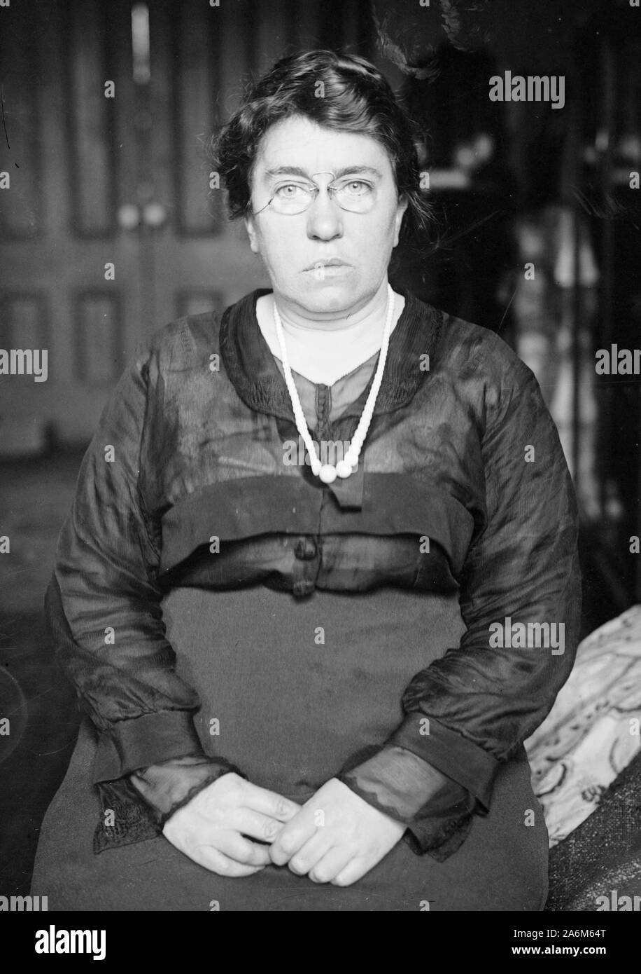 Emma Goldman (1869 - 1940), militant politique et écrivain anarchiste Banque D'Images