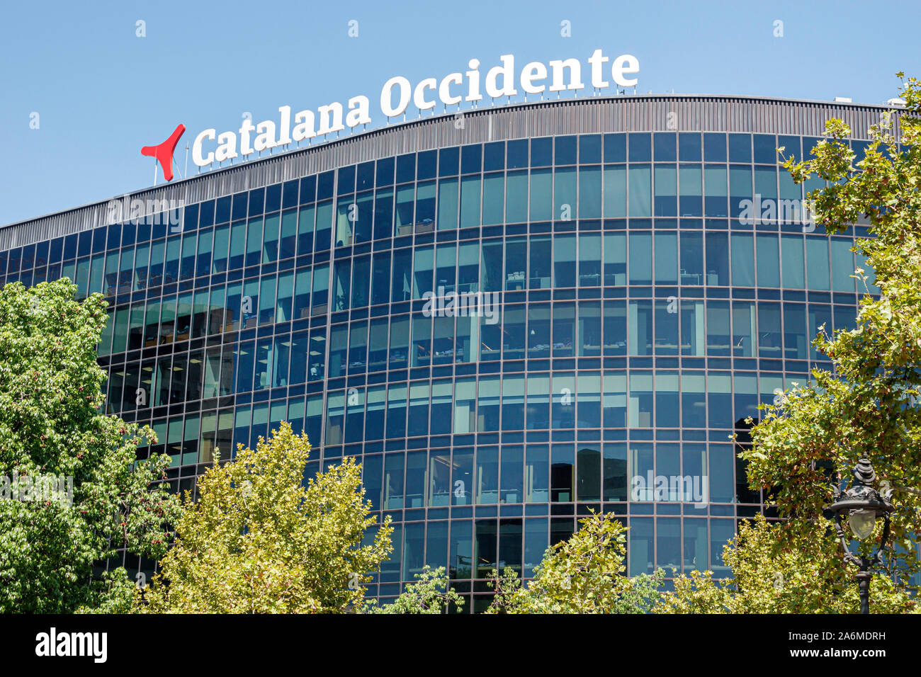Barcelone Espagne,Catalogne les Corts,Avinguda Diagonal,Assegurances Catalana Occident,siège,immeuble,extérieur,zone euro,ES190904039 Banque D'Images